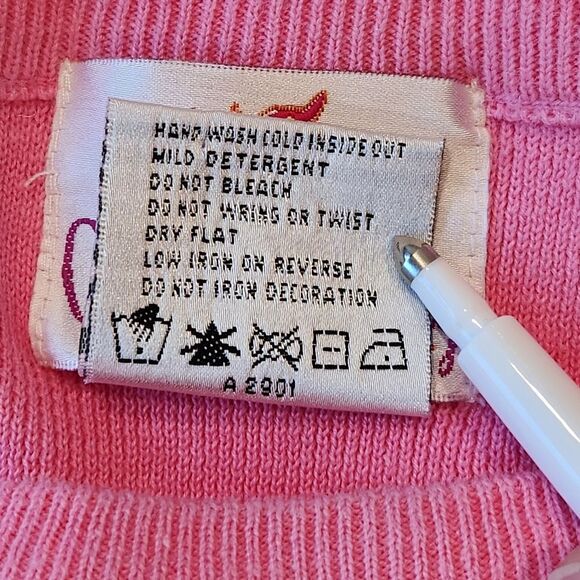 Quacker Factory Sweater Pink Sz XL Embellished‎ Beaded Rhinestones - Picture 5 of 10